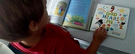 We're reading Bible stories together